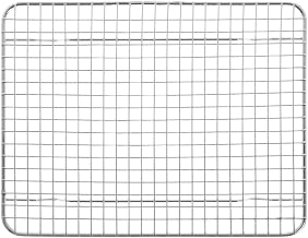HUBERT Mesh Pan Grate Rectangular Half Size Chrome-Plated Steel - 10"L x 8"W x 1/2"H