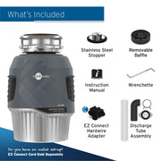 EVOLUTION 1HP 1 HP by InSinkErator – 1 HP, Plastic, Gray, Model 80022-ISE