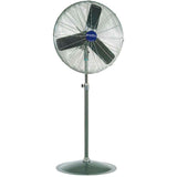 24" Oscillating Pedestal Fan by Global Industrial – 24 inch, Aluminum, Gray, Model 585279G