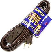 Satco Products 93/197 16/2 SPT Polarized 3 Outlet Brown Extension Cord, 12-Foot