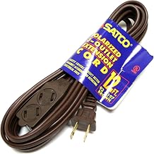 Satco Products 93/197 16/2 SPT Polarized 3 Outlet Brown Extension Cord, 12-Foot