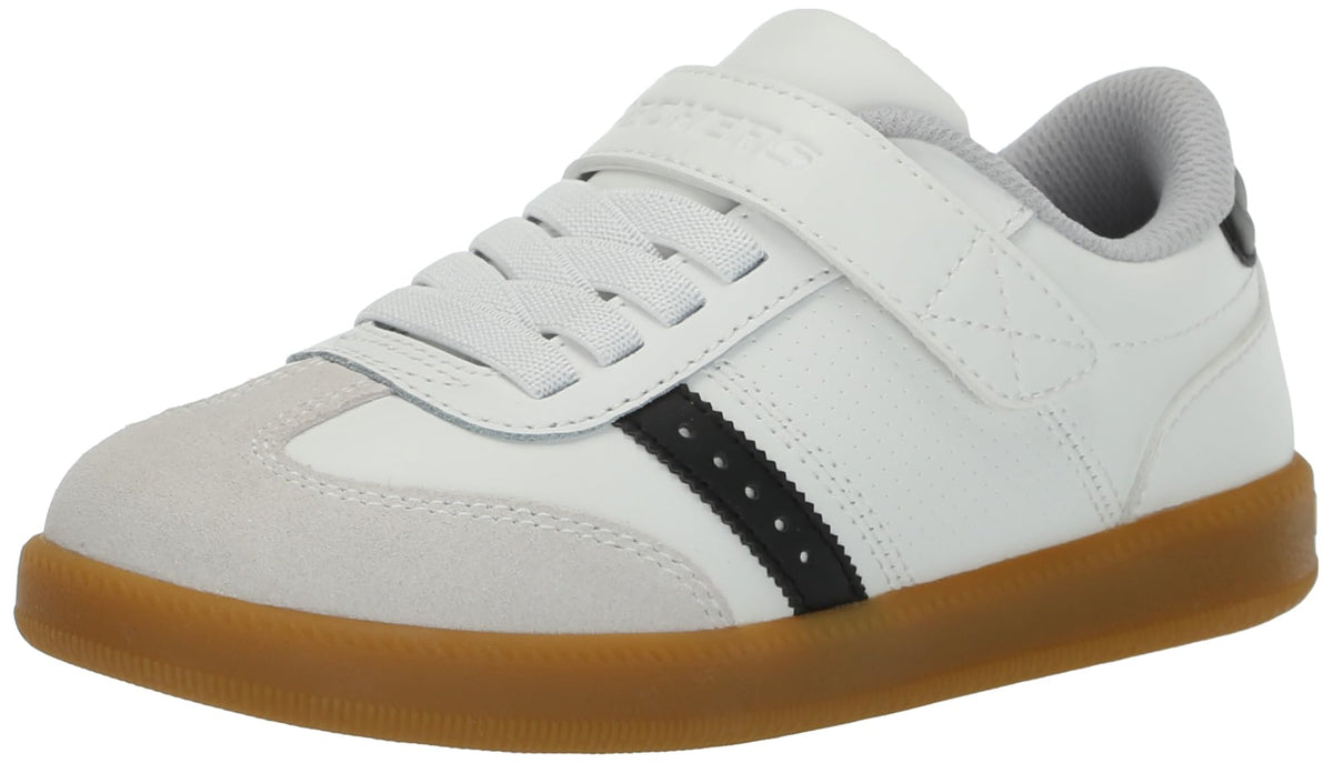 Kids Boys Zinger Street Sneaker by Skechers – 6 Big Kid, synthetic-and-rubber, White/Black, Model 405730L-WBK