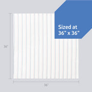 Candystripe Baby Receiving Blanket by Medline – Crib (Pack of 2), Latex Free, Azul, Pack of 6, Model MDTPBC36STRP