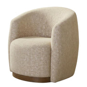 Beige Sand Dollar Swivel Accent Chair for Living Room by Starlight Canyon Home – 100% Polyester (S), Beige