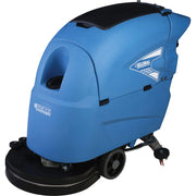 Automatic Self-Propelled Walk-Behind Floor Scrubber by Global Industrial – 21.67"W x 40.56"H, 15.0 gallons, Plastic, Blue, Model T55/50 BT