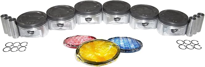 MA-5741124618-2 Pistons w/Rings Compatible With/For 2004 Isuzu 3.5L V6 DOHC 24v 6VE1