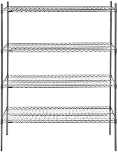 HUBERT Flint Metal 4-Shelf Unit - 60" L x 18" W x 74" H