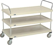 Nexel 3 Solid Plastic Shelves Utility Cart, 24"W x 48"L