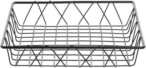 Wire Basket Square Nickel Powder-Coated Steel - 12" L x 12" W x 2" H by HUBERT – Metal, Nickel, Model Y74407