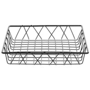 Wire Basket Square Nickel Powder-Coated Steel - 12" L x 12" W x 2" H by HUBERT – Metal, Nickel, Model Y74407