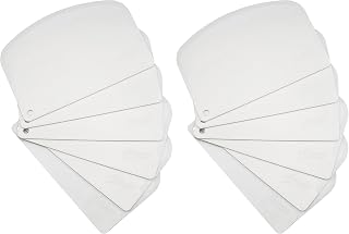 Ateco 1303 Bowl Scraper Set, Flexible Food-safe Plastic, White, 6-Pieces (Pack of 2)