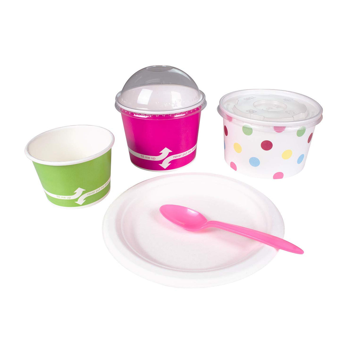 5" PP Medium-Weight Disposable Teaspoon by Karat – 5.5“ Pack of 40, Plastic, Pink, Pack of 1000, Model U2008 (Pink)
