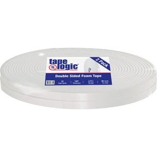 Aviditi Tape Logic Heavy-Duty Double Sided Foam Mounting Tape – One Size, Polyethylene (PE), white, Pack of 2, Model T9521162PK