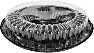 KitchenDance D & W Fine Pack Disposable Pie Carrier with Clear Low Dome Lid - 8 Inches Reusable Pie Carrier for pies and Cupcakes - Perfect for Storing, and Displaying Pie - WJ46, 10 Count