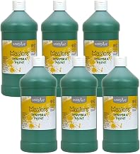 Handy Art Little Masters Tempera Paint, Green, 32 oz. Bottle, Pack of 6 (RPC203745-6)