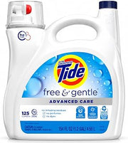 Tide Advanced Care Liquid Laundry Detergent, Free & Gentle, 125 Loads, 154 Fl Oz