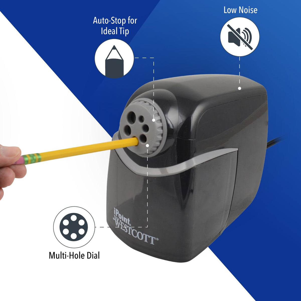 Westcott Black / Pack of 1 / iPoint Pencil Sharpeners