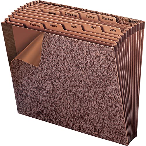 SMEAD Letter / Jan-Dec Index, Letter Size / Leather-like File Jackets & File Pockets