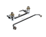Wall Mount Double Pantry Faucet with 8" Centers by T&S Brass – Brass, Model B-0231-CC