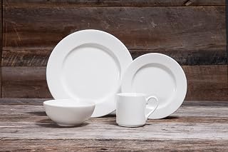 Fortessa Ilona Porcelain 16 Piece Dinnerware Set, Service for 4, Ivory