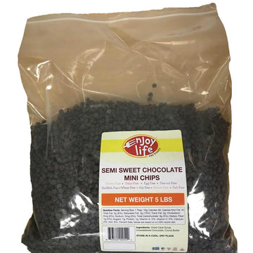 Chocolate Chips - Semi Sweet - Case of 4 - 5 lb. by Enjoy Life – 5 pounds, Pack of 4, Model 193FF