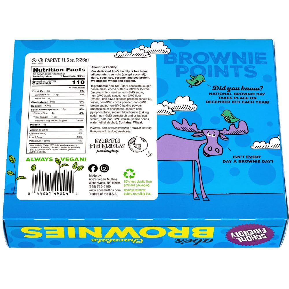 Chocolate Brownies by Abe's – 11.5 Ounce (Pack of 1), Model 0044261492044