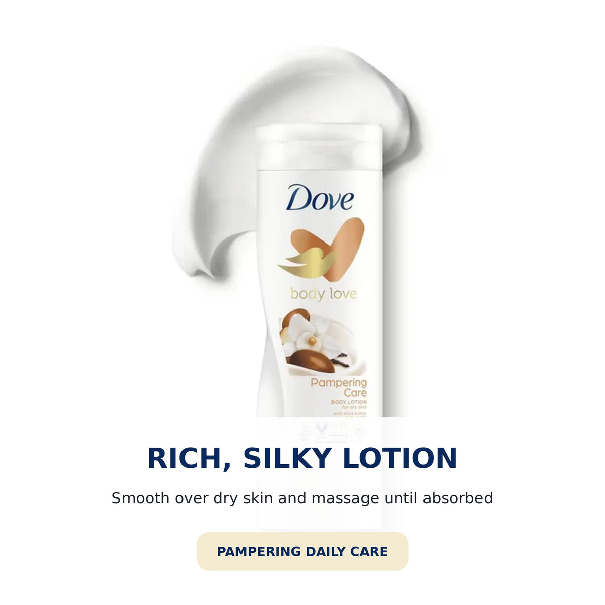 Pampering Care Body Lotion 13.5 OZ by Dove – 1 Fl Oz (Pack of 1), Model Dove Pampering Body Lotion