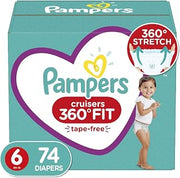 Pampers Cruisers 360Ëš Fit Diapers, Size 6, 74 Count