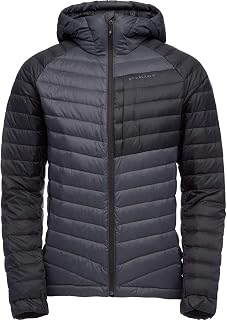 Black Diamond Mens Access Down Long Sleeve Jacket/Hoody for Cold Weather Sports, Carbon-Black, Large