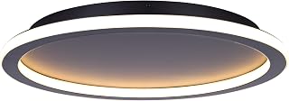 Canarm Gavyn 20-Inch LED Flush Mount Ceiling Light, Matte Black Finish, Dimmable with 3CCT Color Temperature Switch, Modern Lighting for Bedroom, Kitchen or Living Room