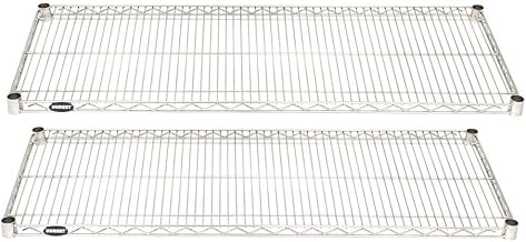 HUBERT Soft Silver Wire Shelf Pack - 48" L x 18" D x 1" H