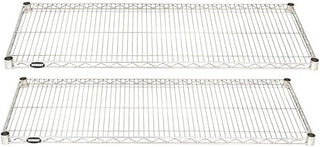 HUBERT Soft Silver Wire Shelf Pack - 48" L x 18" D x 1" H