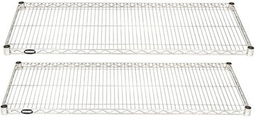 HUBERT Soft Silver Wire Shelf Pack - 48" L x 18" D x 1" H