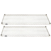 Soft Silver Wire Shelf Pack - 48" L x 18" D x 1" H by HUBERT – Alloy Steel, Silver, Pack of 2, Model A1848-TA