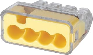 Ideal Industries 30-1634 4 Port Model 34 Push-in Wire Connector 20-12 AWG Yellow/Transparent in-Sure