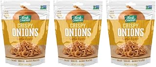 Fresh Gourmet Garlic Pepper Crispy Onions | Low Carb | Crunchy Snack and Salad Topper 3.5 Ounce (Pack of 3)