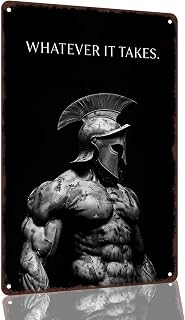 Spartan Warrior Whatever It Takes 8 x 12 Inch Aluminum Wall Decor