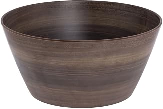 Serving Bowl Acacia Faux Wood Melamine Bowl - 10 3/4 Dia x 5" H