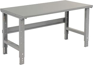 Global Industrial Adjustable Height Workbench C-Channel Leg, 72"W x 36"D