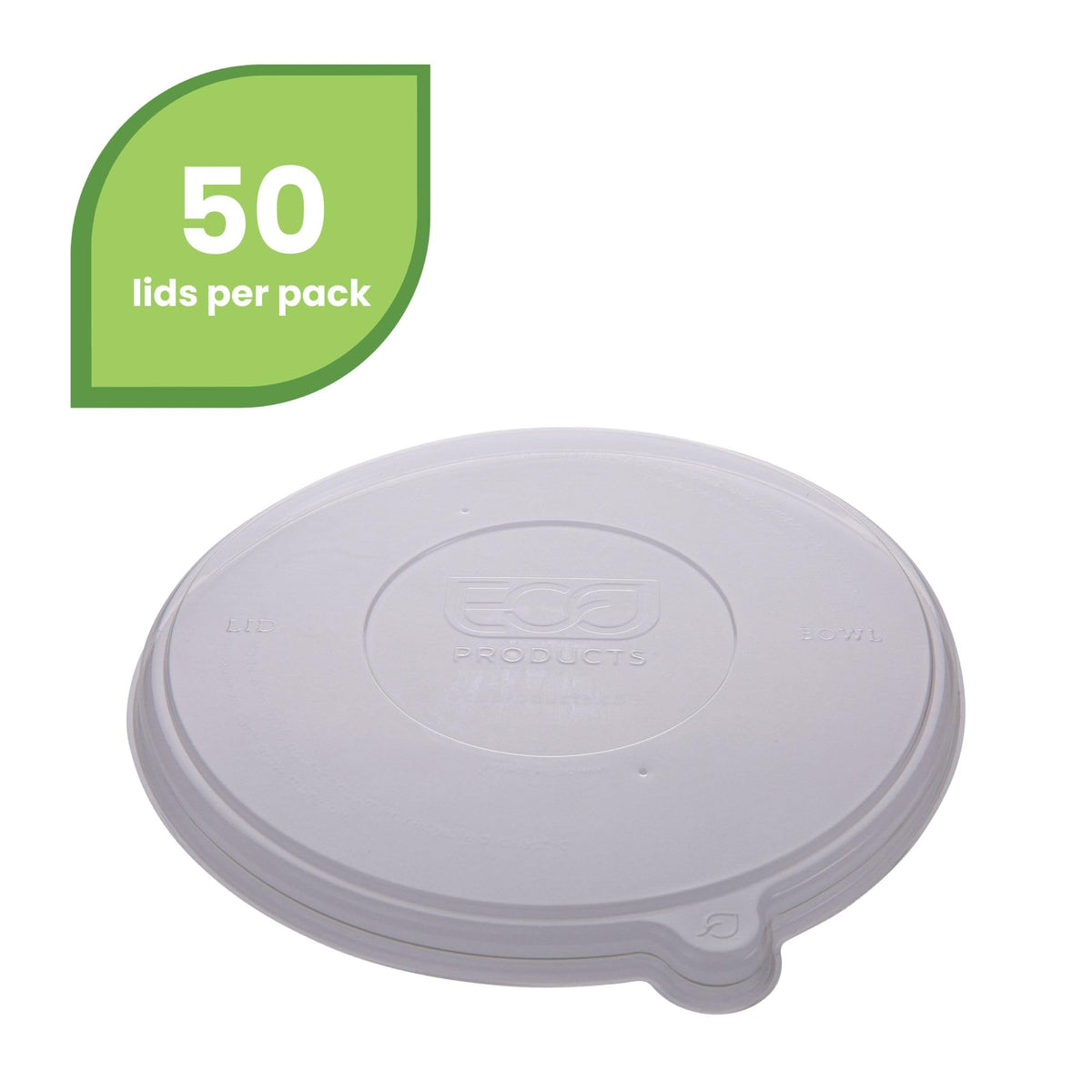 Eco-Products Recycled Flat Bowl Lids by ECO PRODUCTS – 100% Recycled Lid for All coupe and Noodle bowls, 710.0 milliliters, Recycled Plastic, Clear, Pack of 400