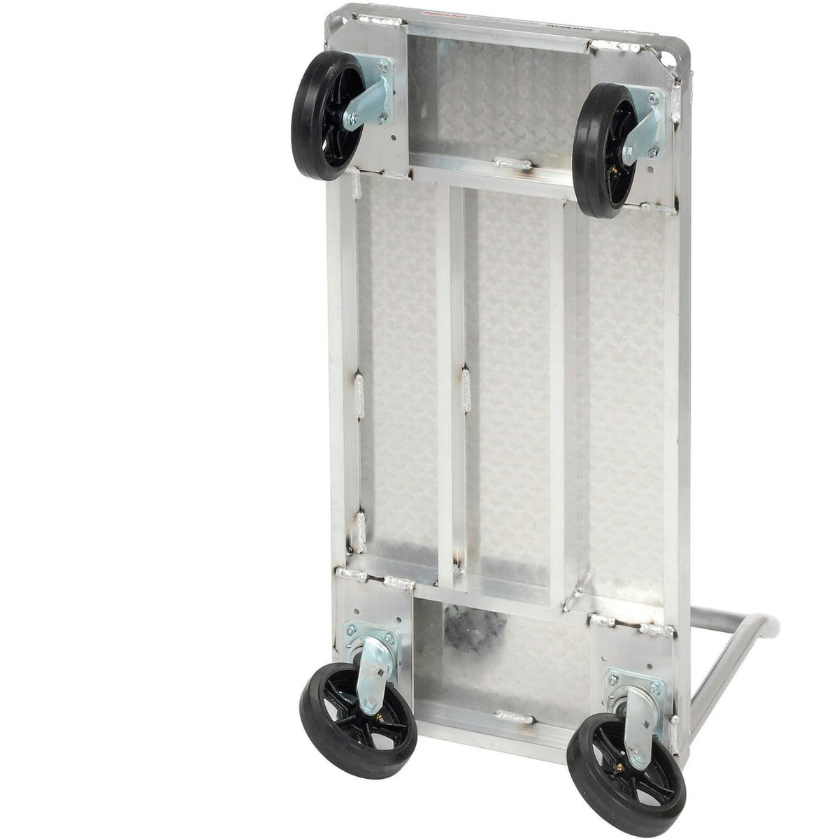Platform Truck with Diamond Deck by Magliner – 29"L x 30"W x 9.45"H, Aluminum, Gray, Model 585470T