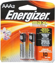 Energizer MAX Alkaline Batteries AAA 2 Each (Pack of 12)