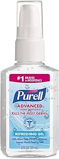 PURELL Advanced Hand Sanitizer Refreshing Gel, Clean Scent, 2 fl oz Travel Size Pump Bottle (Pack of 1) – 3050-24-CMR