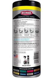 Stainless Steel Wipes - Removes Fingerprints by Weiman – 30 Count (Pack of 1), Black, Pack of 28, Model 04032018_3228-BBB-3.59