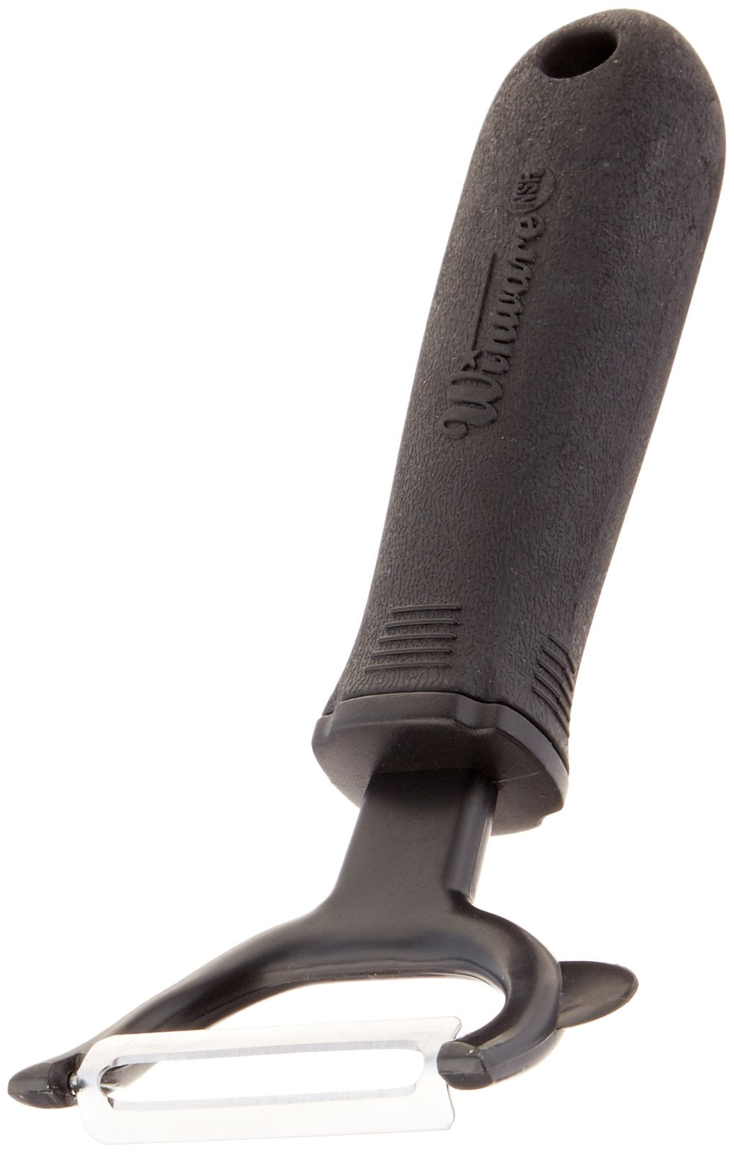 Black Straight Edge Y Peeler by Winco – 6.5", Stainless Steel, Silver, Model VP-300