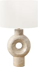 Monarch Specialties I 9932 Lighting, 28" H, Table Lamp, Beige Resin, Ivory/Cream Shade, Contemporary