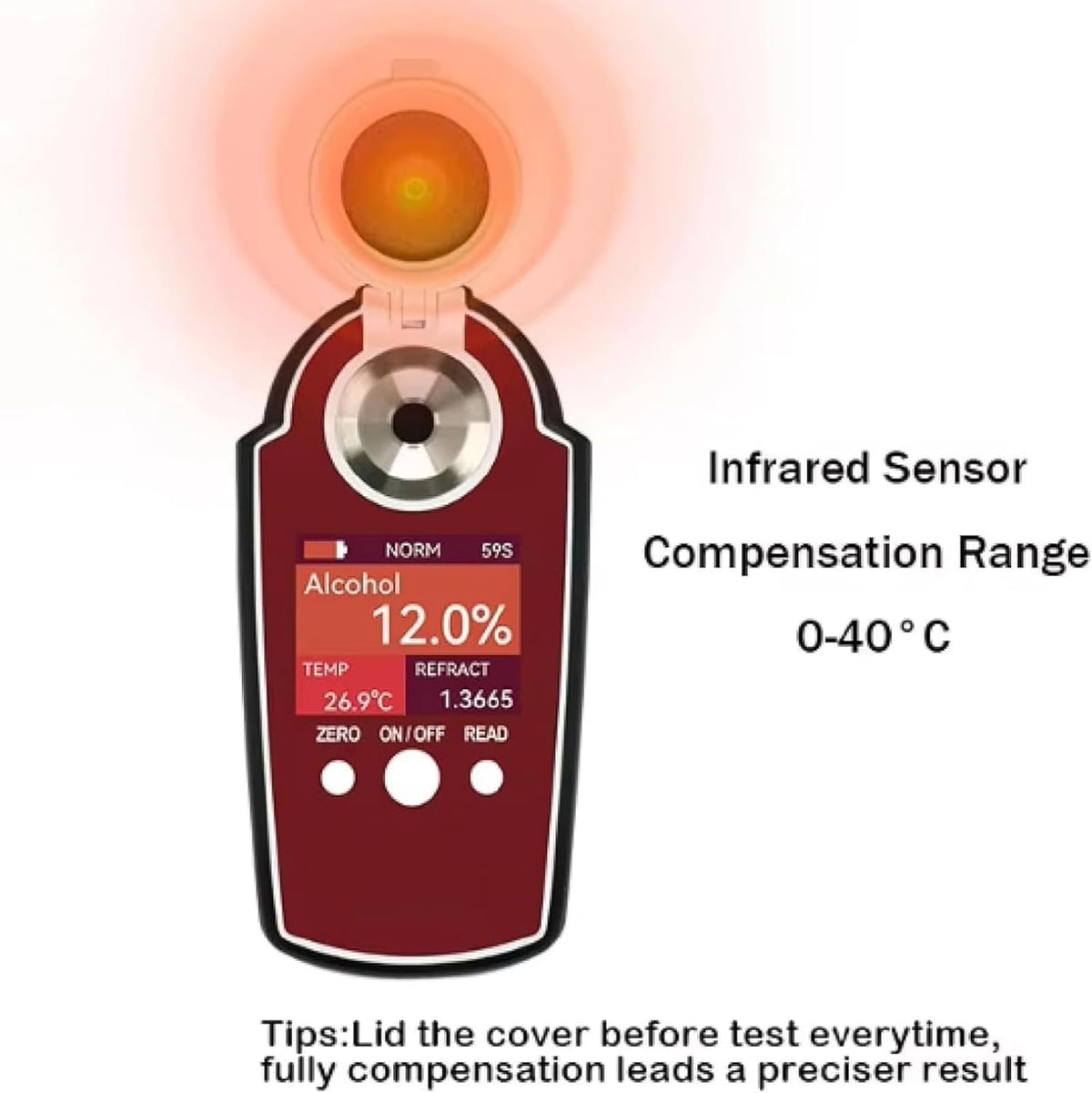 Handheld Red Wine Concentration Meter by Vdniduir – Model 9hgwy21433