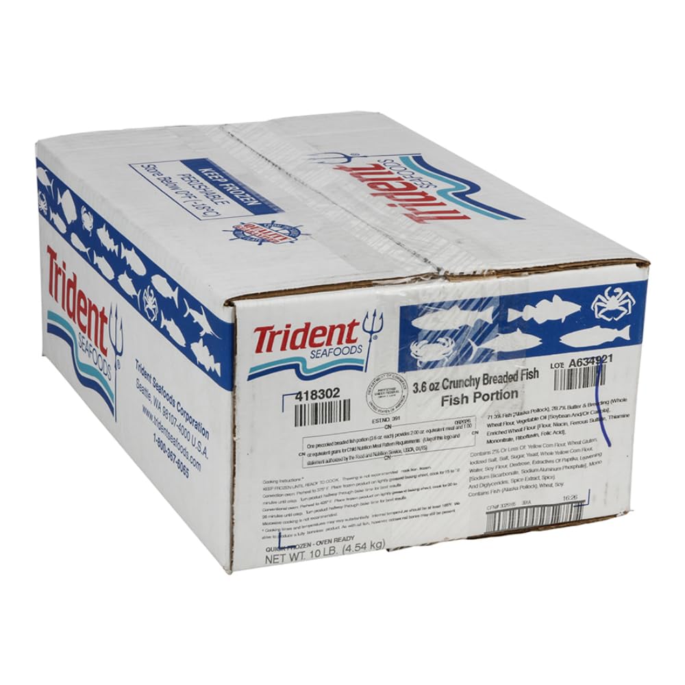 Alaskan Whole Grain Breaded Pollock by Trident Seafoods – 3.6 Ounce (Pack of 1)