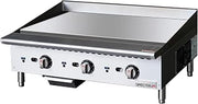 Winco 36" Griddle, Thermostatic, Natural Gas