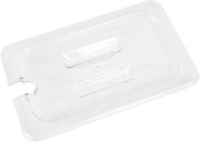 Thunder Group PLPA7140CS Food Pan Cover, 1/4 Size, Slotted, Built-in Handle, Shatter and Scratch Resistant, Dishwasher Safe, Polycarbonate, Clear, NSF, Pack of 12